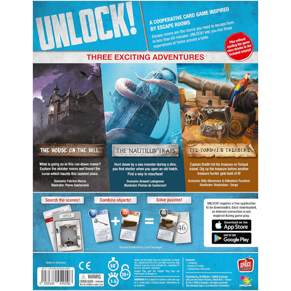 Unlock Mystery Adventures back cover.