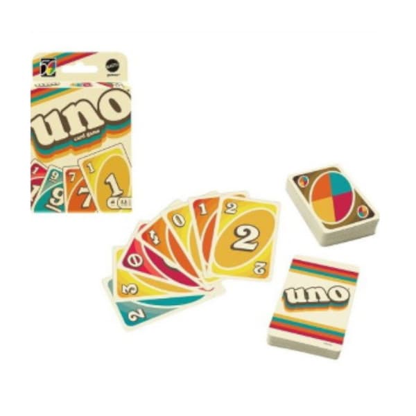 Uno 1970s Iconic Edition cover and cards.