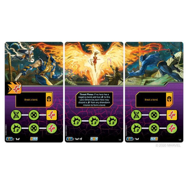 X Men Mutant Insurrection Board Game cards.