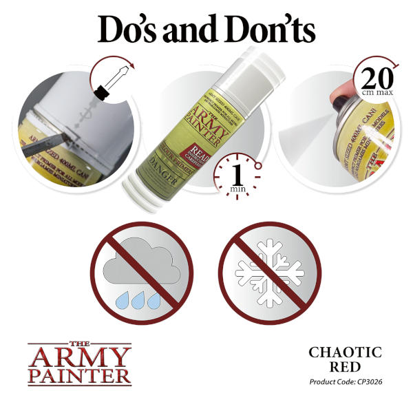 Army Painter Chaotic Red Colour Primer