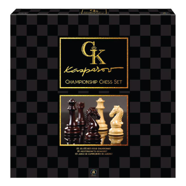 Kasparov Championship Chess Set box cover.
