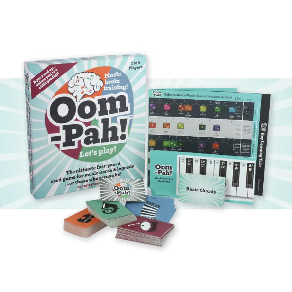 Oom Pah! Board Game box cover and components.