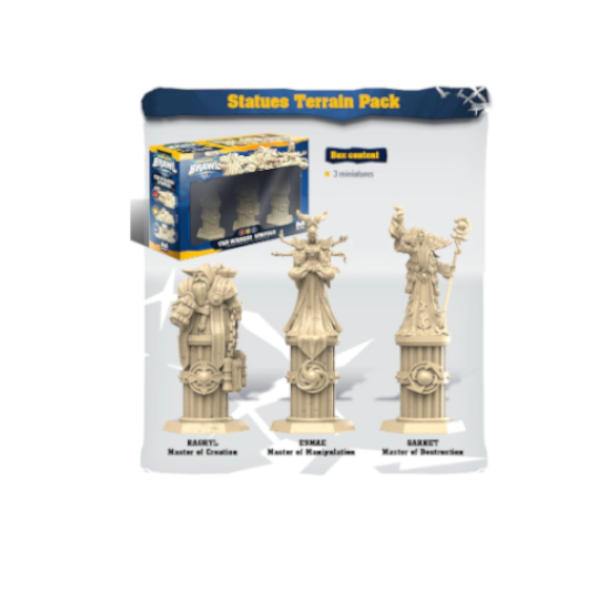 Super Fantasy Brawl The Wizards Statues Terrain Pack Expansion.