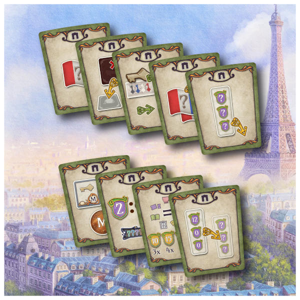 Paris l'Etoile Expansion Deluxe Kickstarter Edition components.