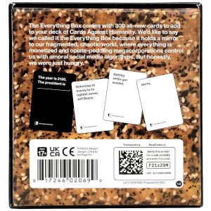Cards Against Humanity Everything Box back cover.