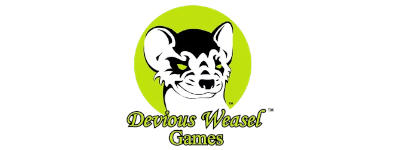 Devious Weasel Games logo.