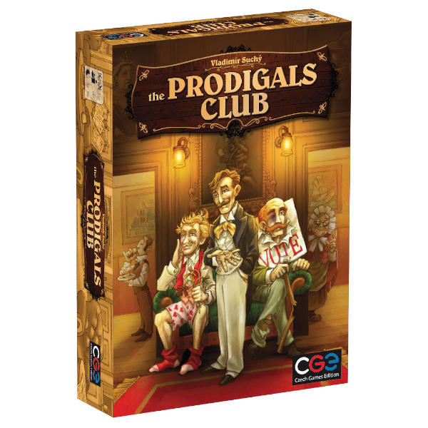 The Prodigals Club Board Game box cover.