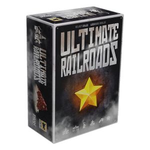 Ultimate Railroads Board Game front of box.