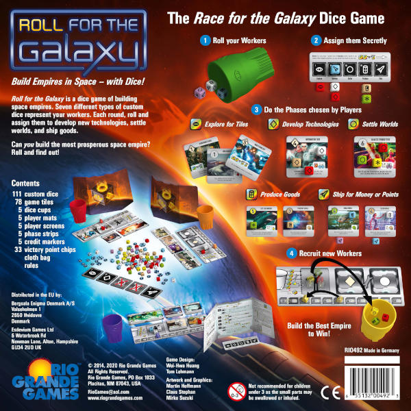 Roll for the Galaxy Board Game