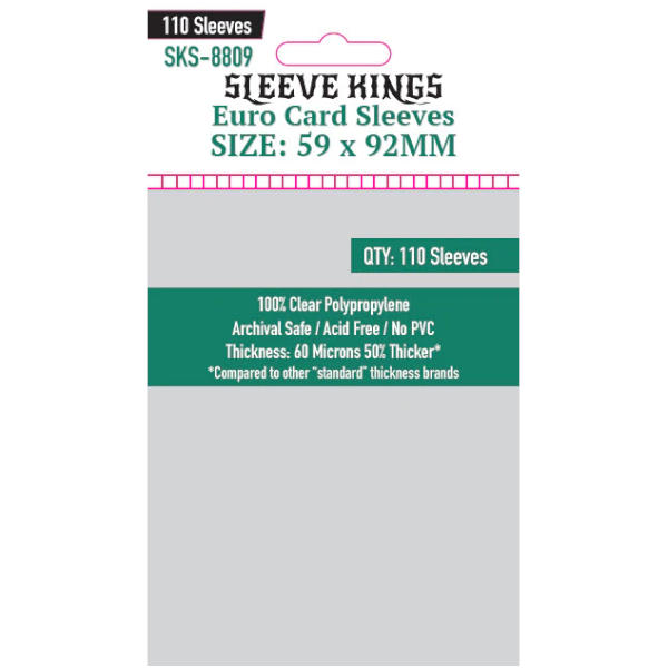 Sleeve Kings Euro Card Sleeves (59x92mm 110pcs (8809)