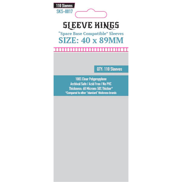 Sleeve Kings Space Base Card Sleeves 40x89mm 110pcs (8817) | MTM Sleeve Kings Space Base Card Sleeves 40x89mm 110pcs (8817) | MTM