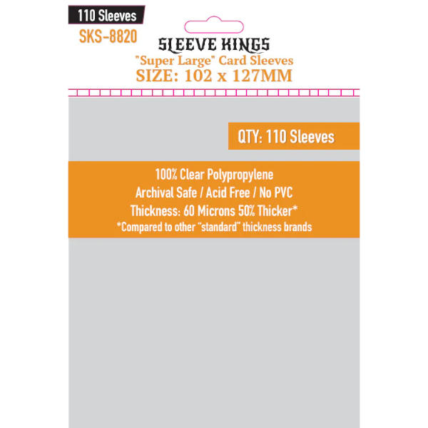 Sleeve Kings Super Large Card Sleeves 102x127mm 110pcs (8820) MTM