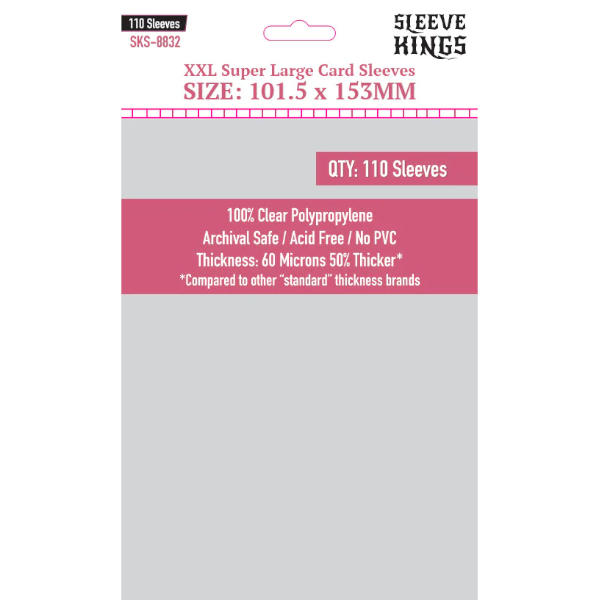 Sleeve Kings XXL Super Large Card Sleeves 101.5x153mm 110pcs (8832)