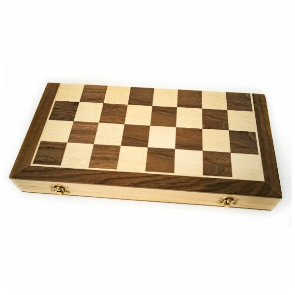 40Cm Wooden Folding Chess/Checkers/Backgammon Set | Mtm