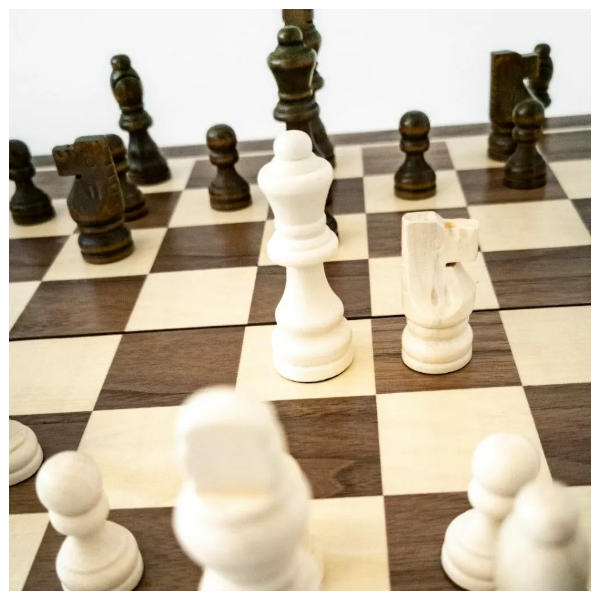 40Cm Wooden Folding Chess/Checkers/Backgammon Set | Mtm