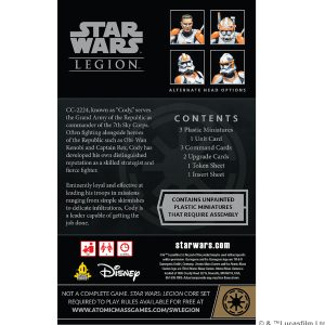Star Wars Legion Clone Commander Cody Commander Expansion