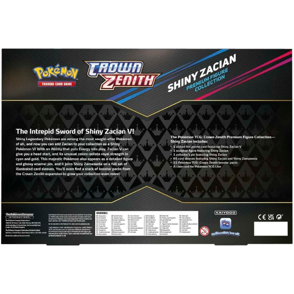 Pokemon TCG Crown Zenith Shiny Zacian Premium Figure Collection