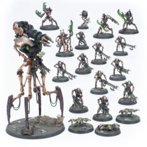 The Necrons rise across the galaxy, android legions emerging from stasis-crypts after millions of years in deathless slumber. Amonhotekh's Guard stalk the worlds that once belonged to their master, the Overlord Amonhotekh, to cleanse the flesh-vermin and lesser civilisations that now infest his ancient territories. He will stop at nothing to eradicate these pests, calling upon mighty Canoptek constructs, mindless warrior phalanxes, and even the raving Destroyer Cults to eliminate all trespassers. Reclaim the galaxy with Combat Patrol: Necrons! This boxed set contains all the units you need to start your army or expand an existing collection, and will save you money compared to buying the contents individually. These miniatures provide a balanced core for any Necrons army, and can also be used as a complete force for Combat Patrol games of Warhammer 40,000 – the Combat Patrol rules are available as a free download on the Warhammer Community website. All models are supplied with their appropriate bases. The Warhammer 40k Combat Patrol Necrons kit is supplied unpainted and requires assembly - we recommend using Citadel Plastic Glue and Citadel Paints.