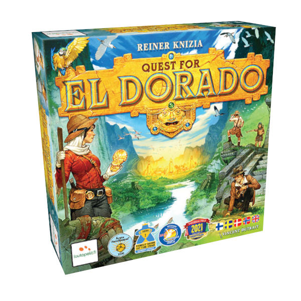 Quest for El Dorada box, one of the best board games of 2017 | Featured image for the best board games of 2017 blog.