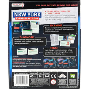Medical Mysteries New York Emergency Room Board Game