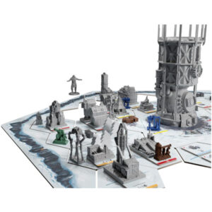With the miniatures on the table every building from the building tiles will come visible in 3D. They increase the immersive aspect of the game and are purely of aesthetic nature. They do not in any way influence the mechanics of the game. Also the Frostpunk the Board Game Miniatures Expansion contains plastic markers as workers, engineers, children & automatons for the wooden pendants in the core box. Contains: Buildings 5 special large buildings 12 large buildings 23 special small buildings 42 small buildings Markers 2 Children in special colors 6 Automatons 8 Children 10 Engineers 10 Workers Note that this is not standalone game, a copy of the Frostpunk Board Game is required to play!