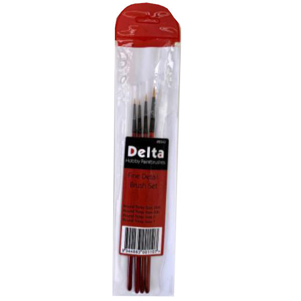 Delta Hobby Paint Brushes Fine Detail Brush Set