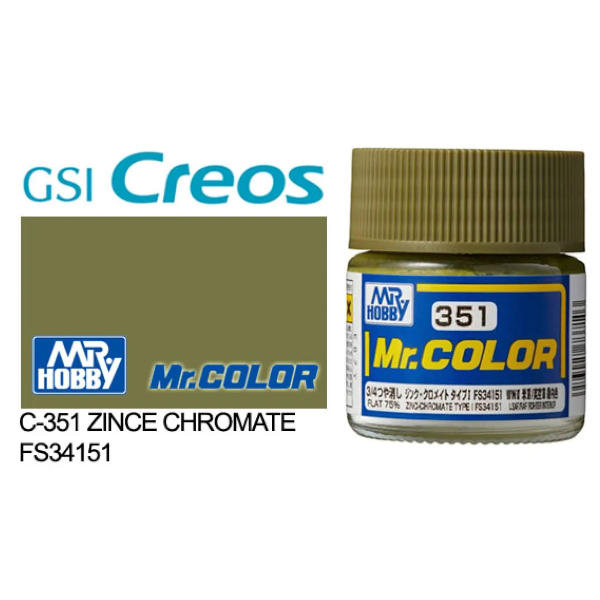 GSI Creos Mr Color Flat 75 Zinc Chromate FS34151 (10ml)