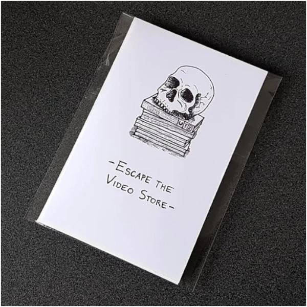 Mystery Unfolds Escape the Video Store Puzzle Card