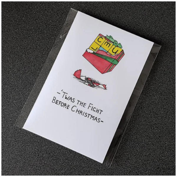 Mystery Unfolds Twas the Flight Before Christmas Puzzle Card