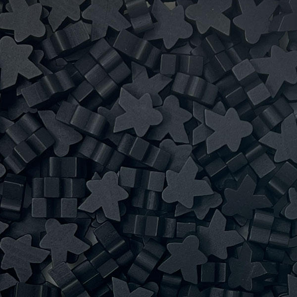 Wooden Meeples 15mm BLACK (Pack of 20)
