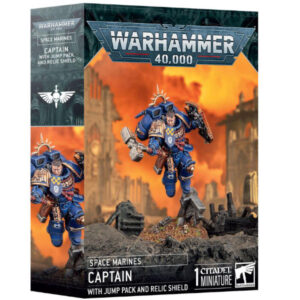 Warhammer 40K Space Marine Captain with Jump Pack and Relic Shield
