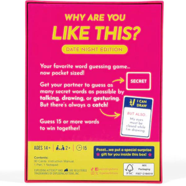 Why Are You Like This Date Mode Grab & Game Edition