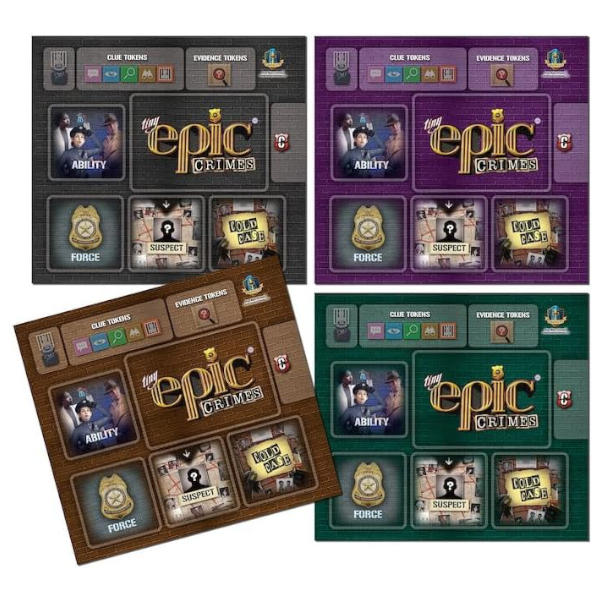 Tiny Epic Crimes 4 Pack Player Mats
