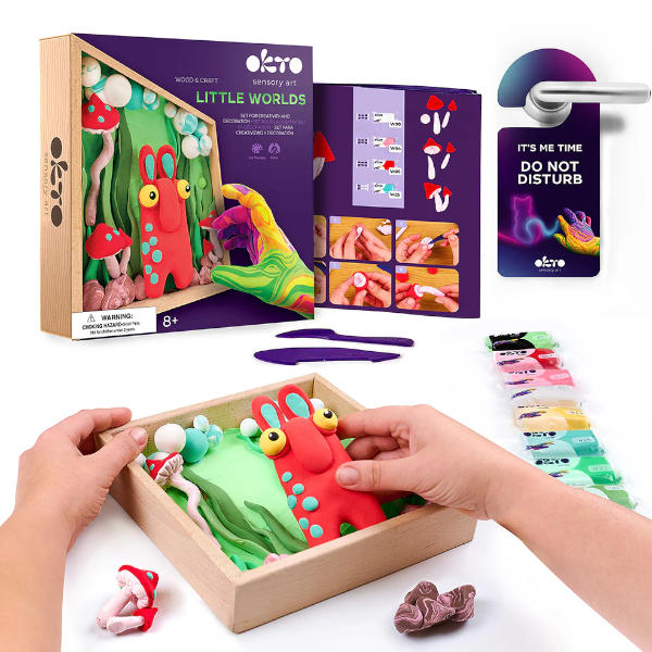 Okto Sensory Art Wood & Craft DIY Little Worlds Mommy Troll