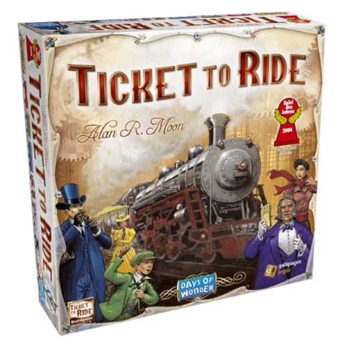 Ticket to Ride box | Image for the Top Family Board Games for Weekend Fun blog.