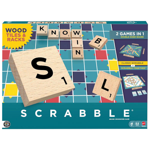 Scrabble Board Game (Wooden Tile Edition)