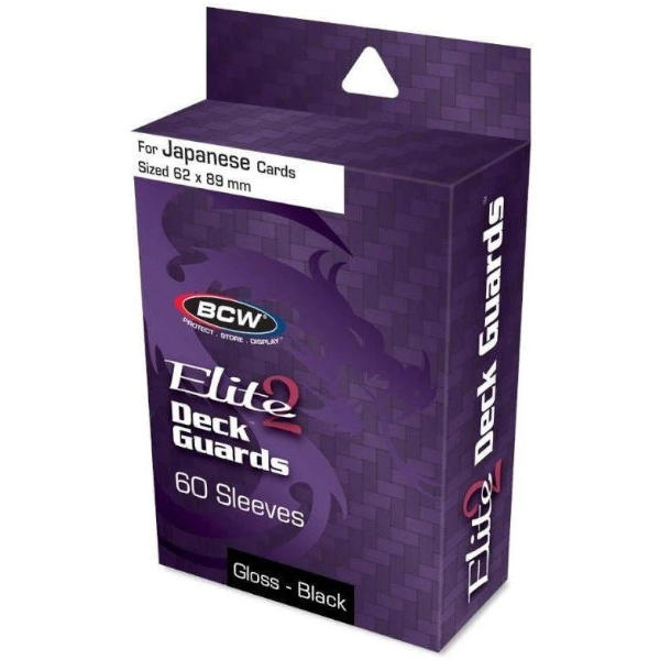 BCW Deck Guard Small Elite2 Black 62mm x 82mm 60 Sleeves Per Pack
