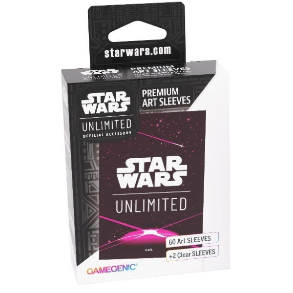 Gamegenic Star Wars Unlimited Premium Art Sleeves Card Back Magenta