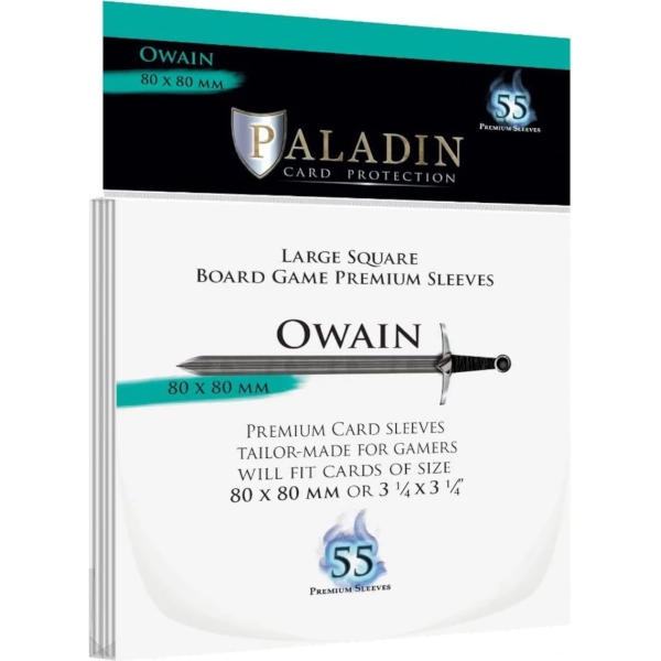 Paladin Premium Owain Clear Sleeves 80 x 80 mm 55pcs