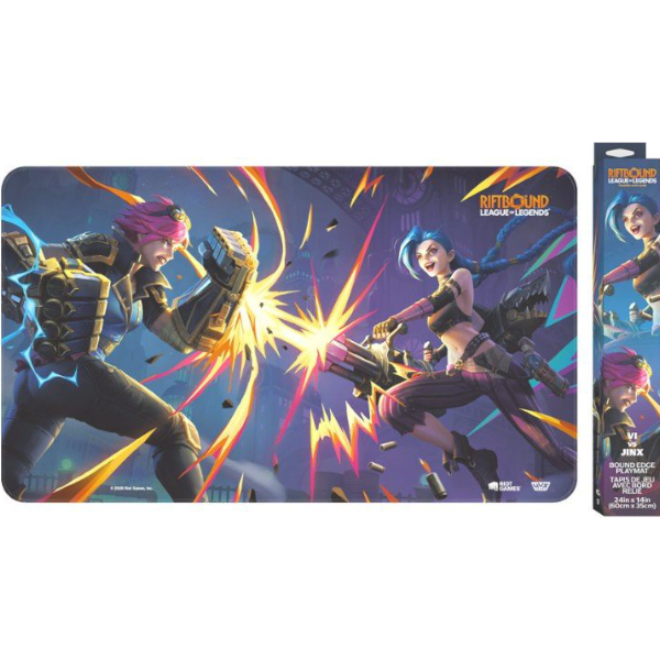 Riftbound League of Legends TCG Vendetta Playmat Vi vs Jinx