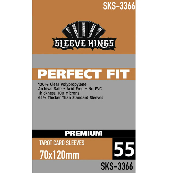 Sleeve Kings Perfect Fit Premium Tarot Card Sleeves 70x120mm 55pcs (3366)